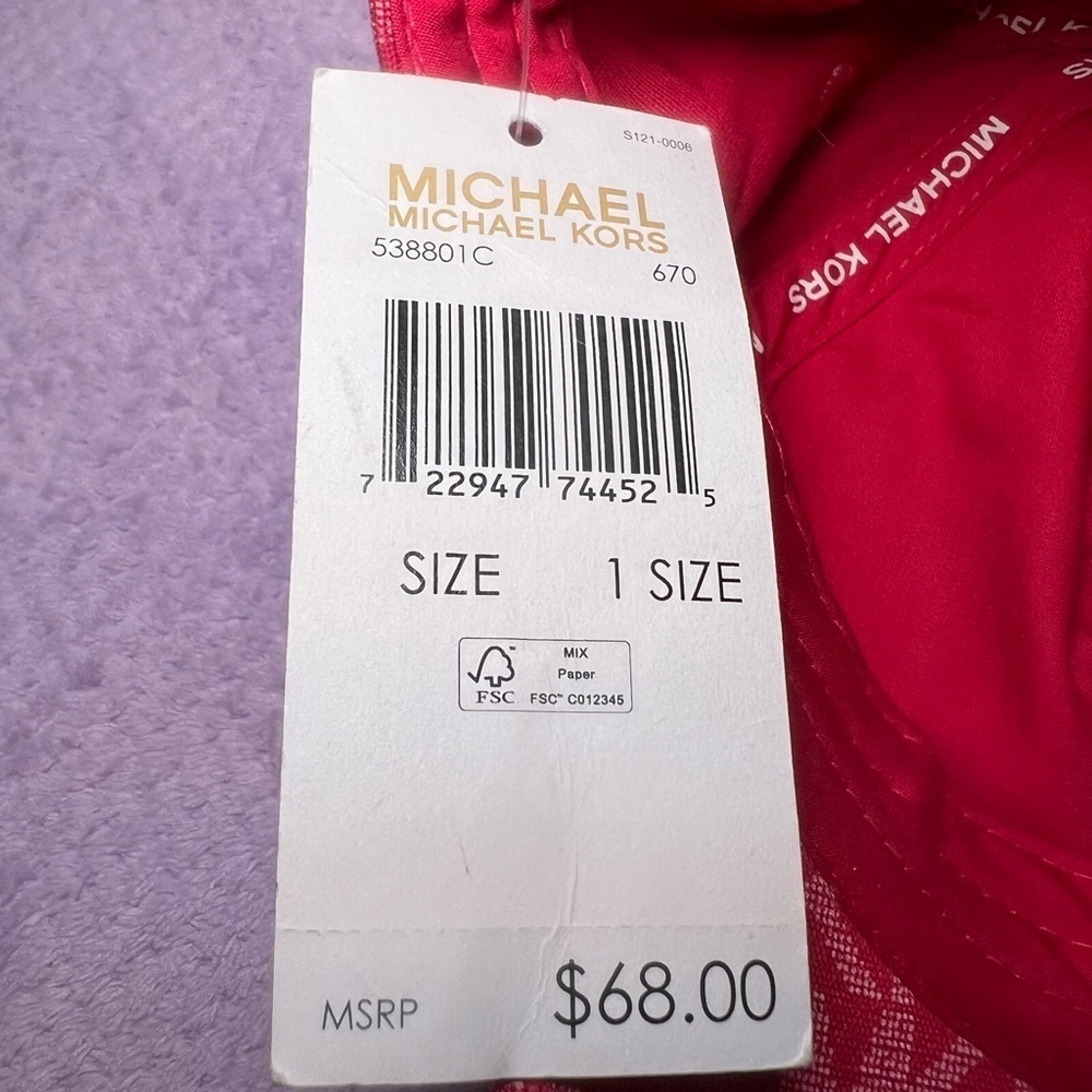 💖NWT Michael Kors Signature Logo Cap - Picture 5 of 6